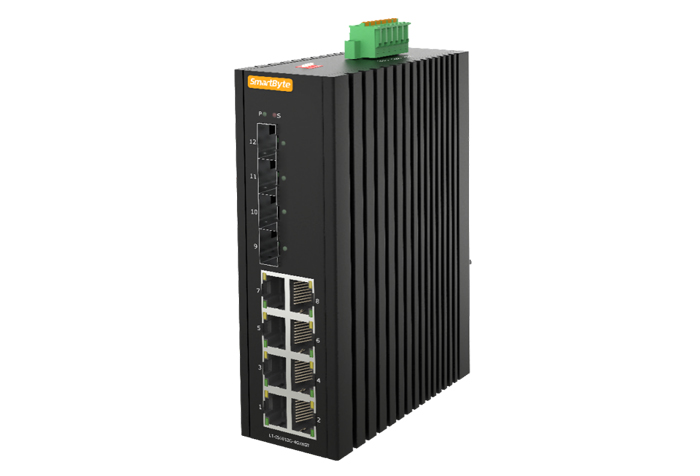 8*10/100/1000Base-T + 4*1000Base-X SFP Industrial Ethernet Switch