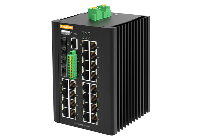 24*10/100/1000Base-T + 4*1G/2.5G/10GBase-X SFP+ Managed Industrial Ethernet Switch